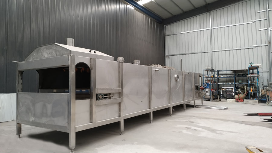 連續(xù)噴淋式殺菌冷卻隧道適用于飲料、罐頭等包裝完成后的二次滅菌